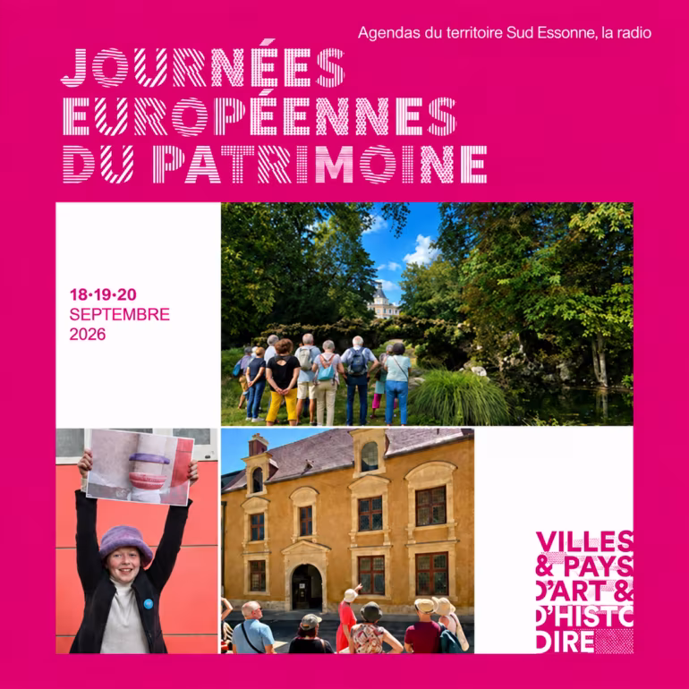 Agendas du territoire Sud Essonne la Radio - Spécial Journées européennes du patrimoine 2026